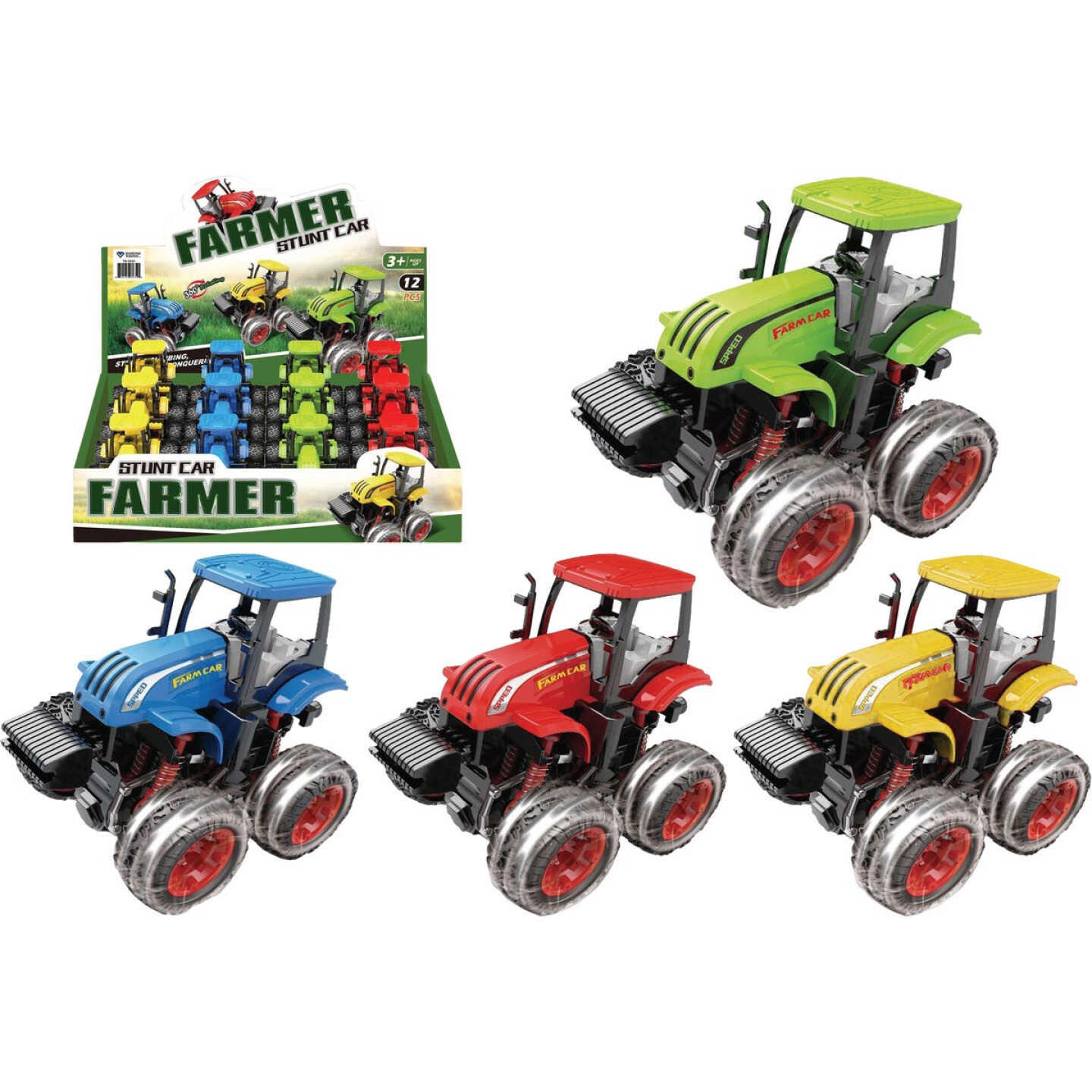 Diamond Visions Pull-Back Farmer Tractor Toy Image 1