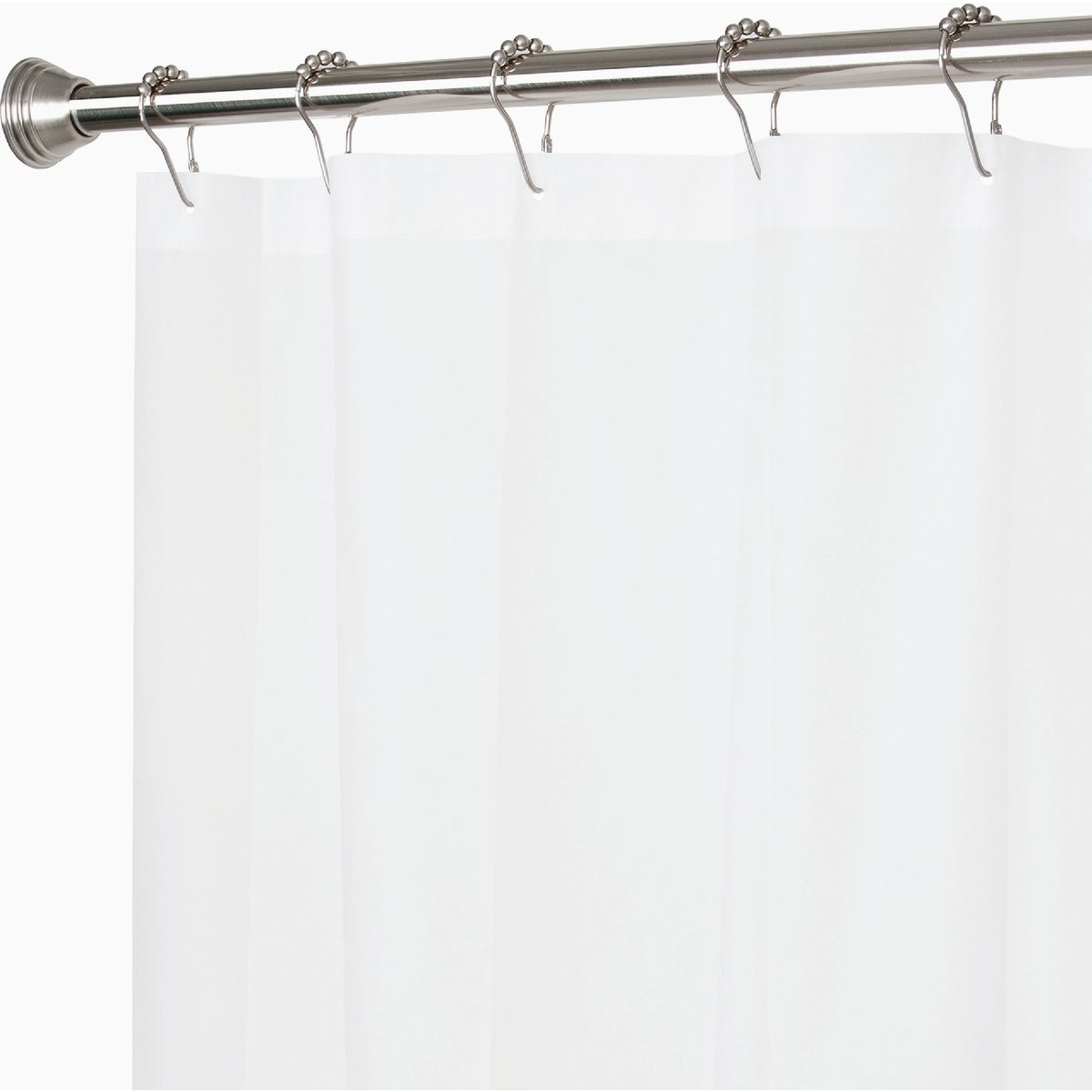 Zenith Zenna Home 70 In. x 72 In. White Lightweight PEVA Shower Curtain Liner Image 2