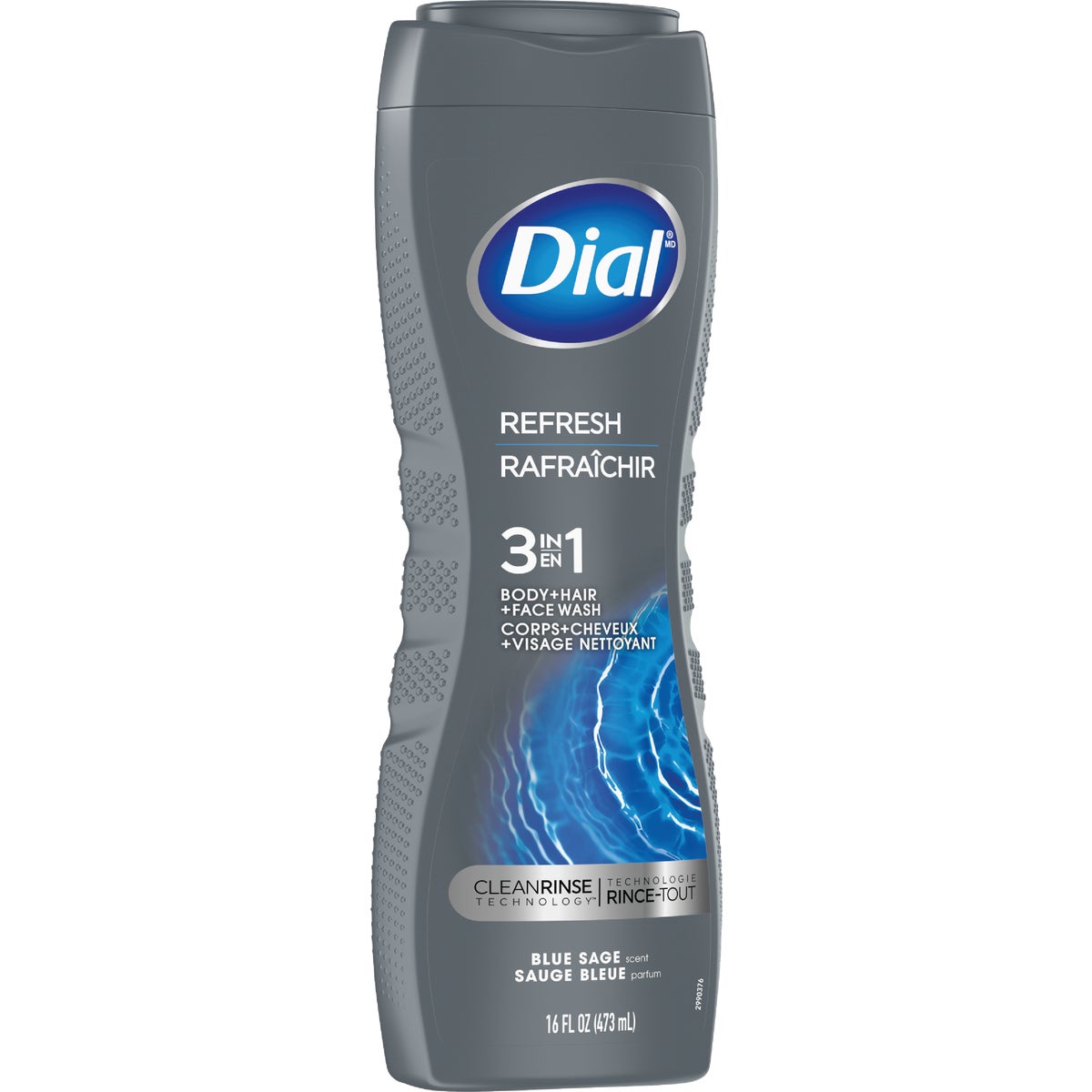 Dial Men 16 Oz. Refresh 3-In-1 Body, Hair & Face Wash, Blue Sage Image 6