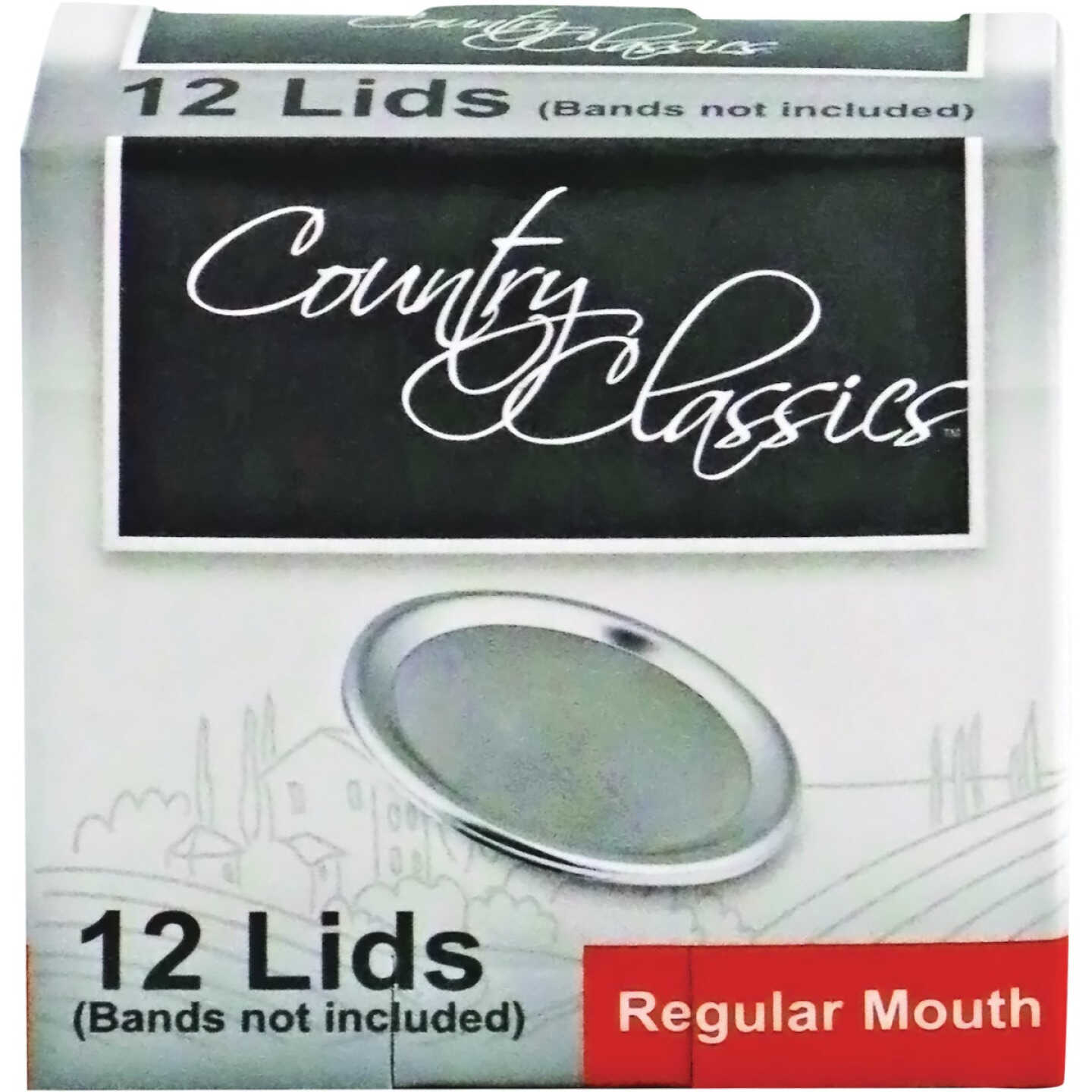 Country Classics Regular Mouth Canning Jar Lids (12-Count) Image 1