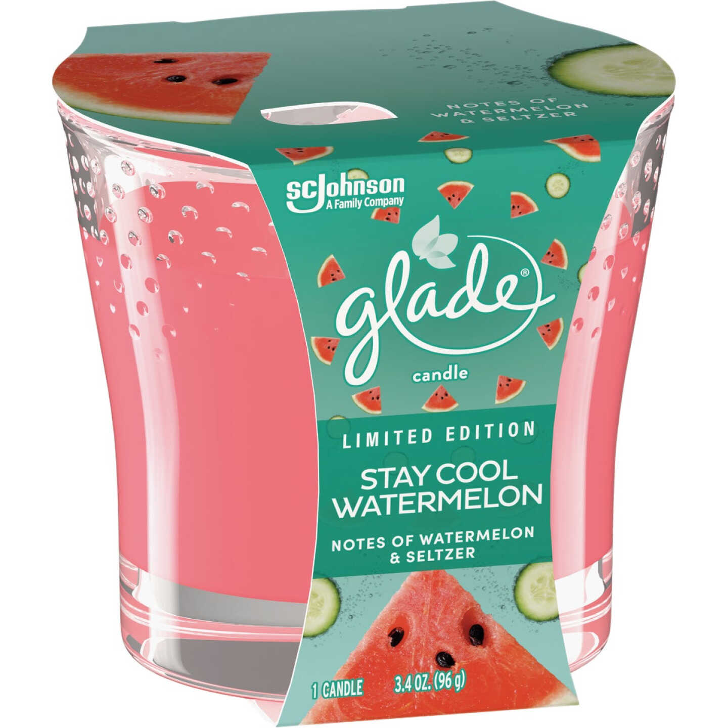 Glade 3.4 Oz. Stay Cool Watermelon Candle Image 1