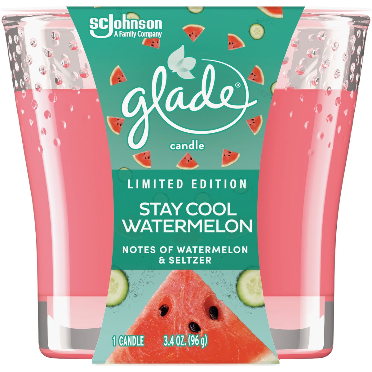 Glade 3.4 Oz. Stay Cool Watermelon Candle Image 2