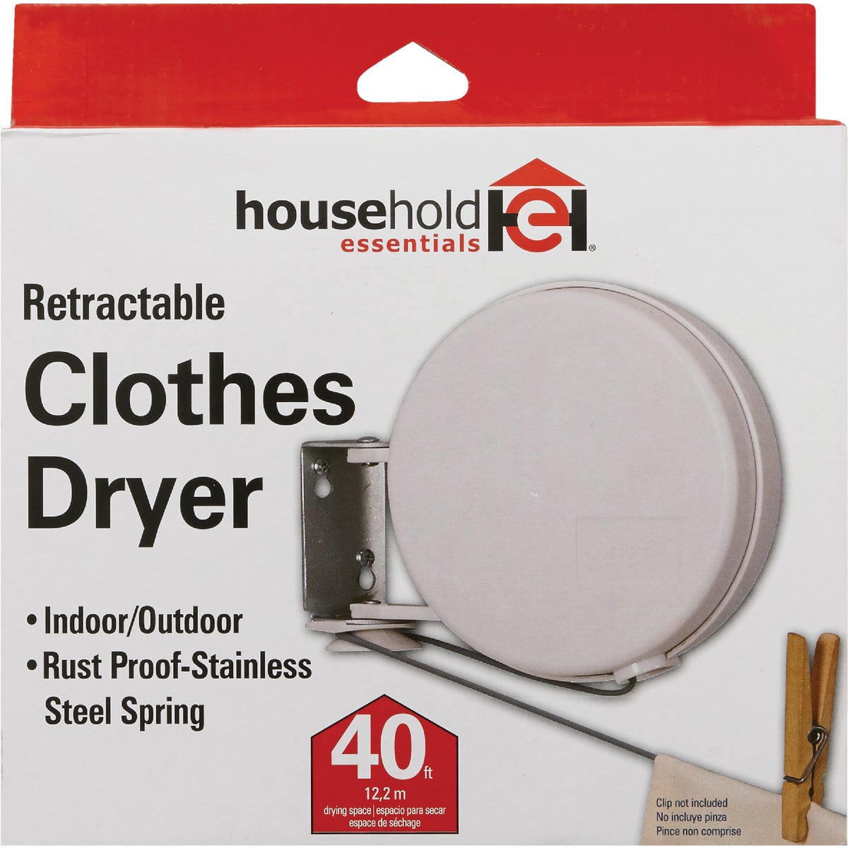 Household Essentials Sunline 40 Ft. 75 to 100 Lb. Capacity Plastic Retractable Clothesline Image 2