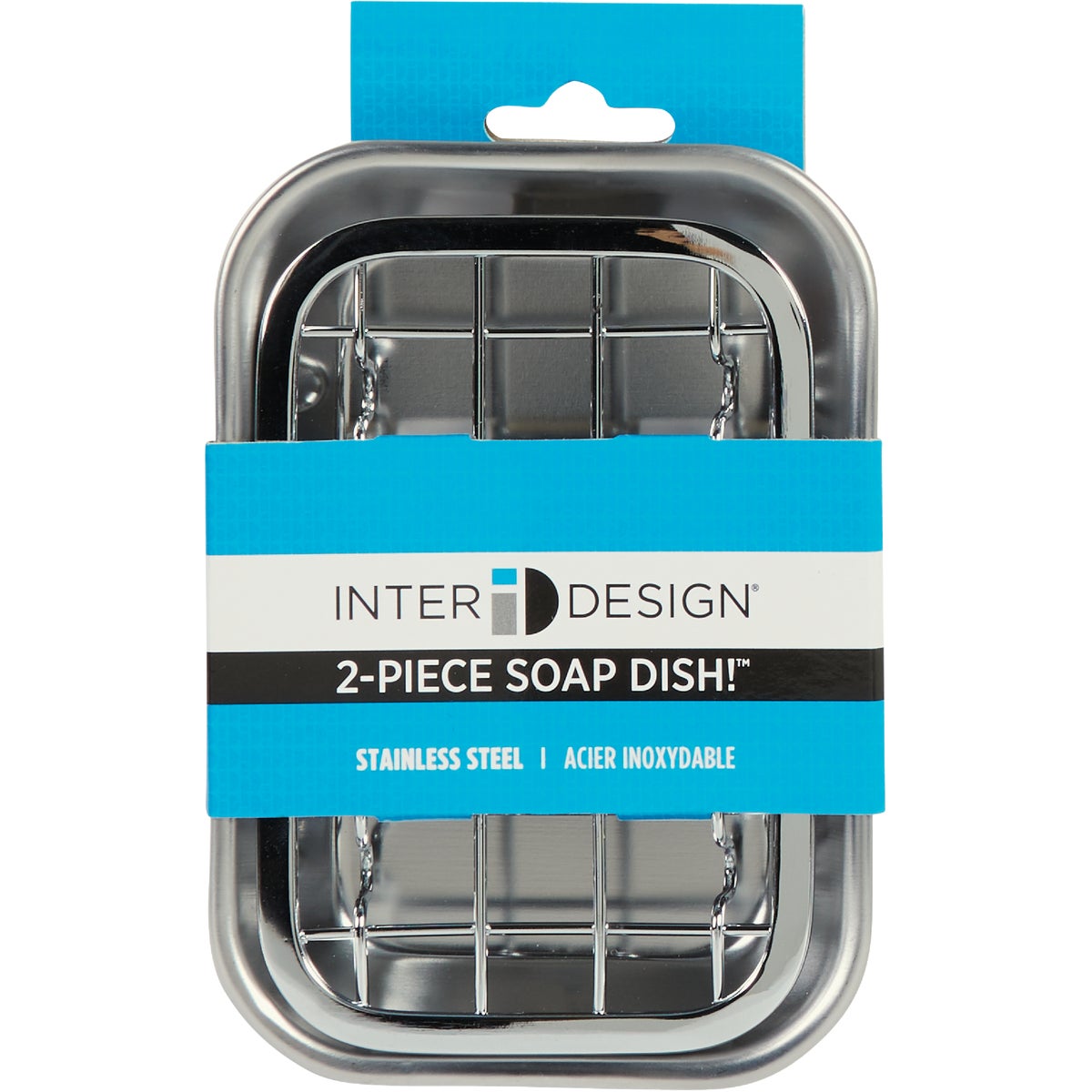 iDesign Gia 2-Piece Stainless Steel Soap Dish Image 2