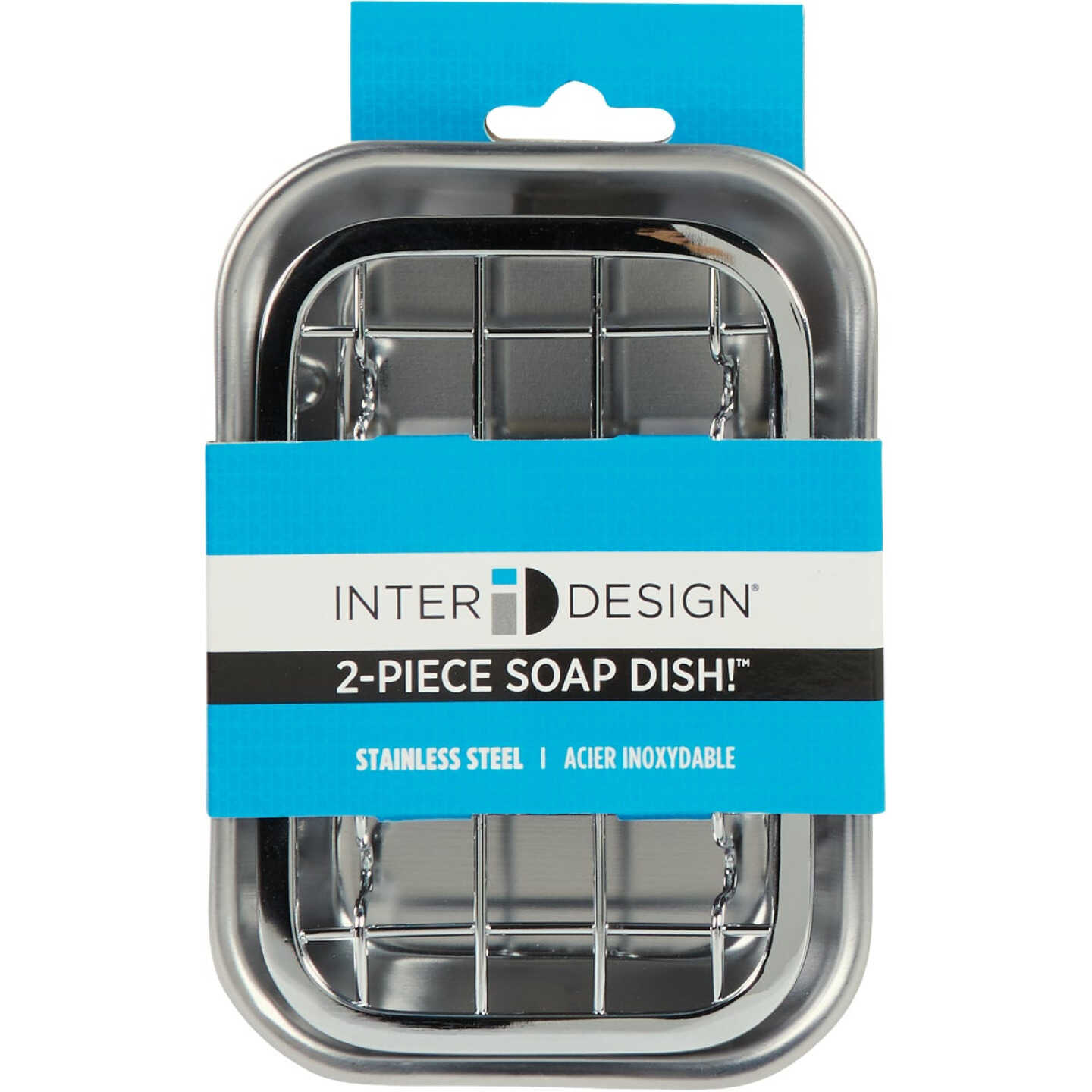iDesign Gia 2-Piece Stainless Steel Soap Dish Image 2