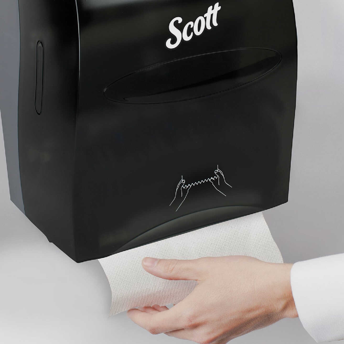 Scott Essential Black Manual Hard Roll Paper Towel Dispenser Image 2