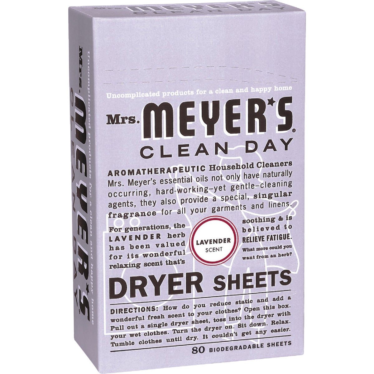 Mrs. Meyer's Clean Day Lavender Dryer Sheet (80-Count)