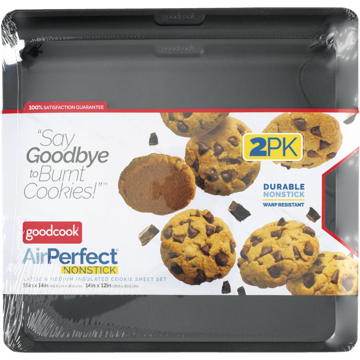 Goodcook AirPerfect 14 x 12 & 16 x 14 Non-Stick Cookie Sheet (2-Pack) Image 2