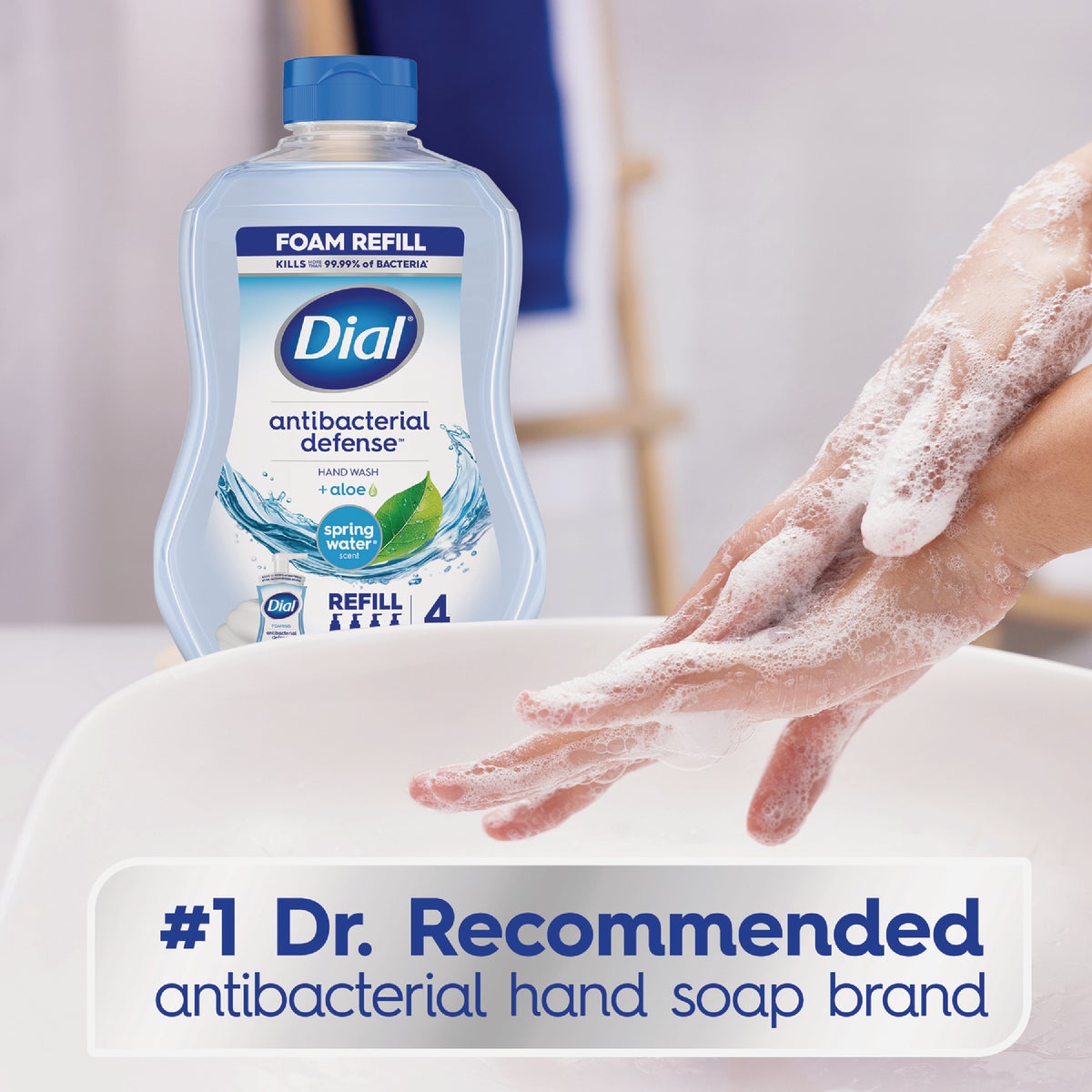 Dial Antibacterial Defense 30 Oz. Spring Water Foaming Hand Wash Refill Image 2