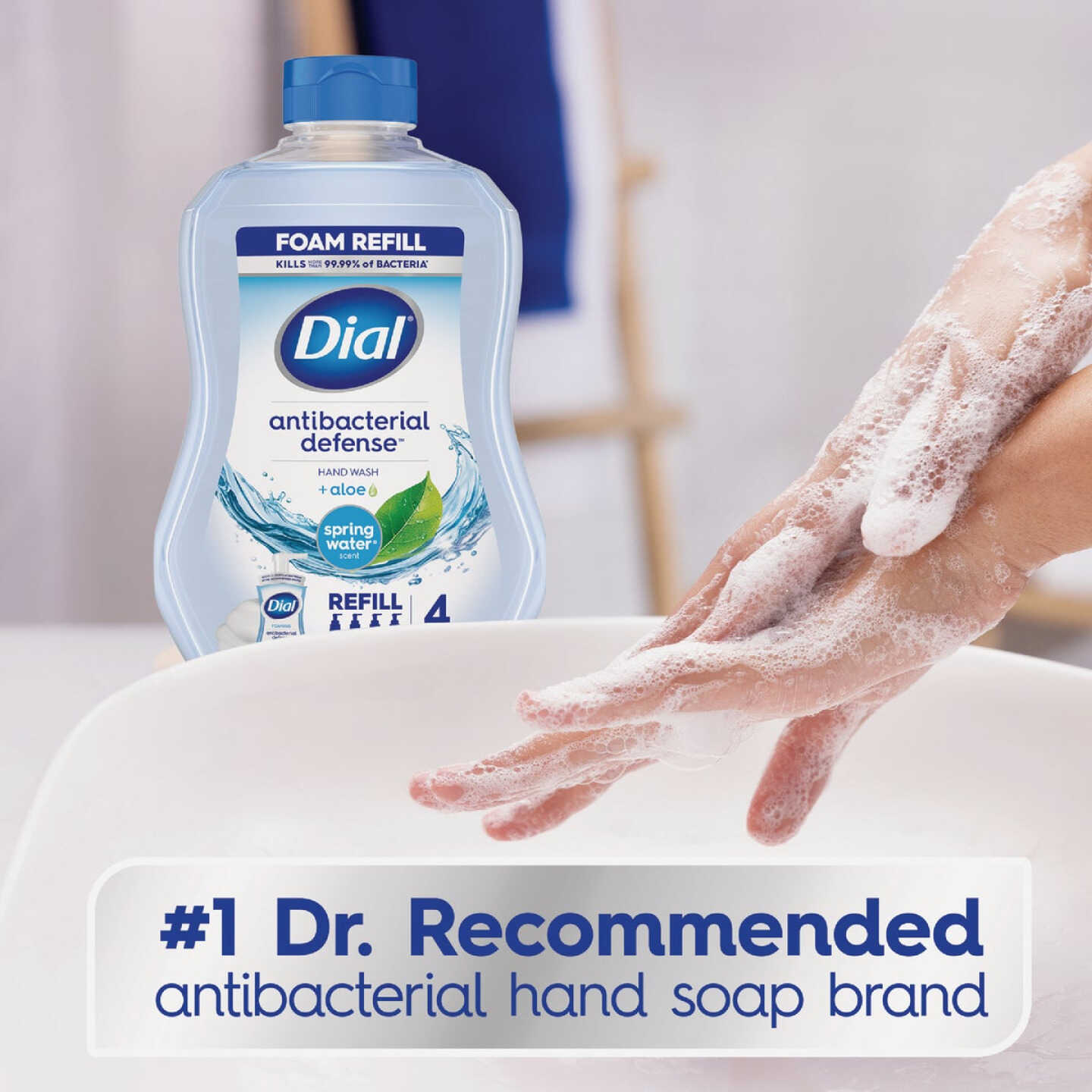 Dial Antibacterial Defense 30 Oz. Spring Water Foaming Hand Wash Refill Image 2