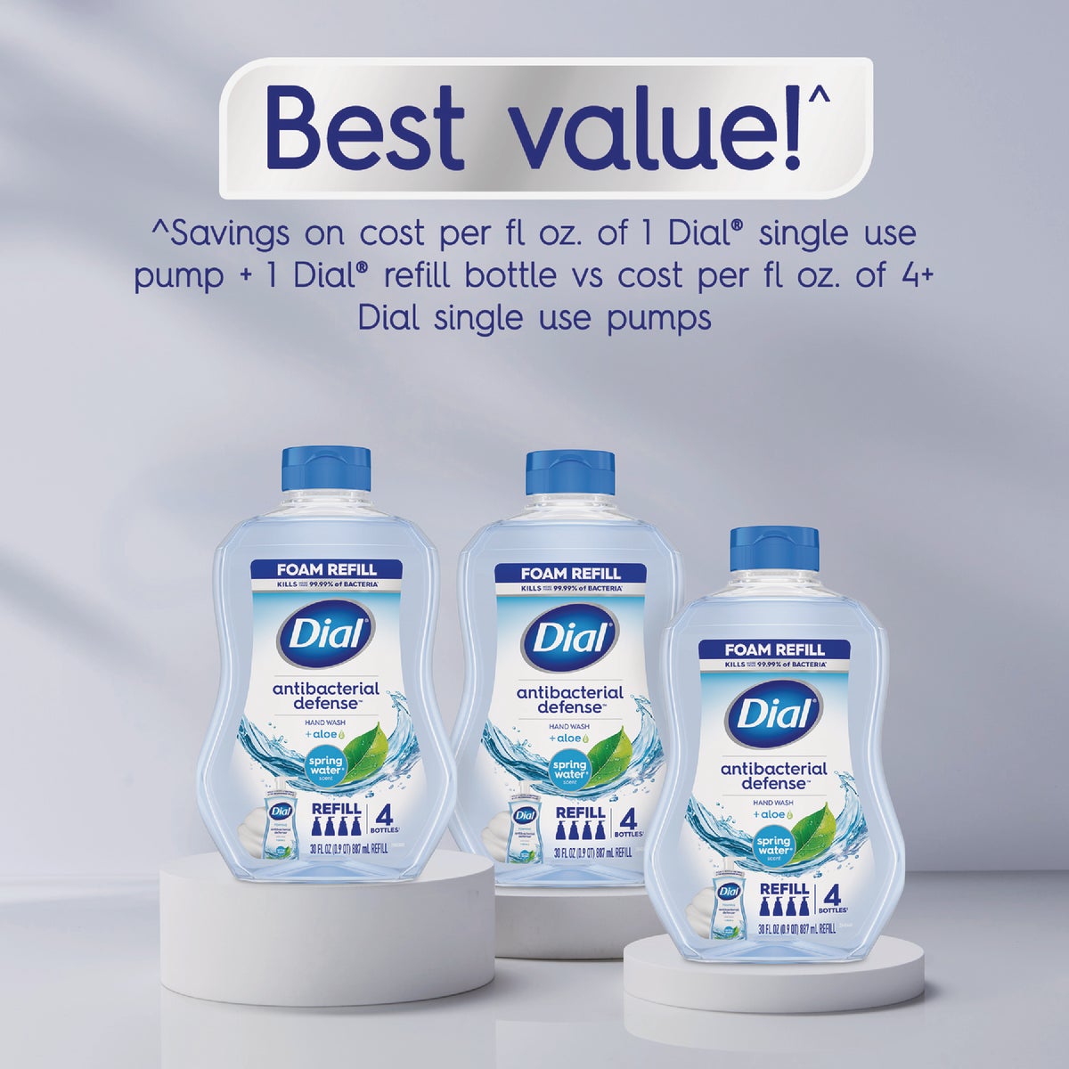 Dial Antibacterial Defense 30 Oz. Spring Water Foaming Hand Wash Refill Image 3