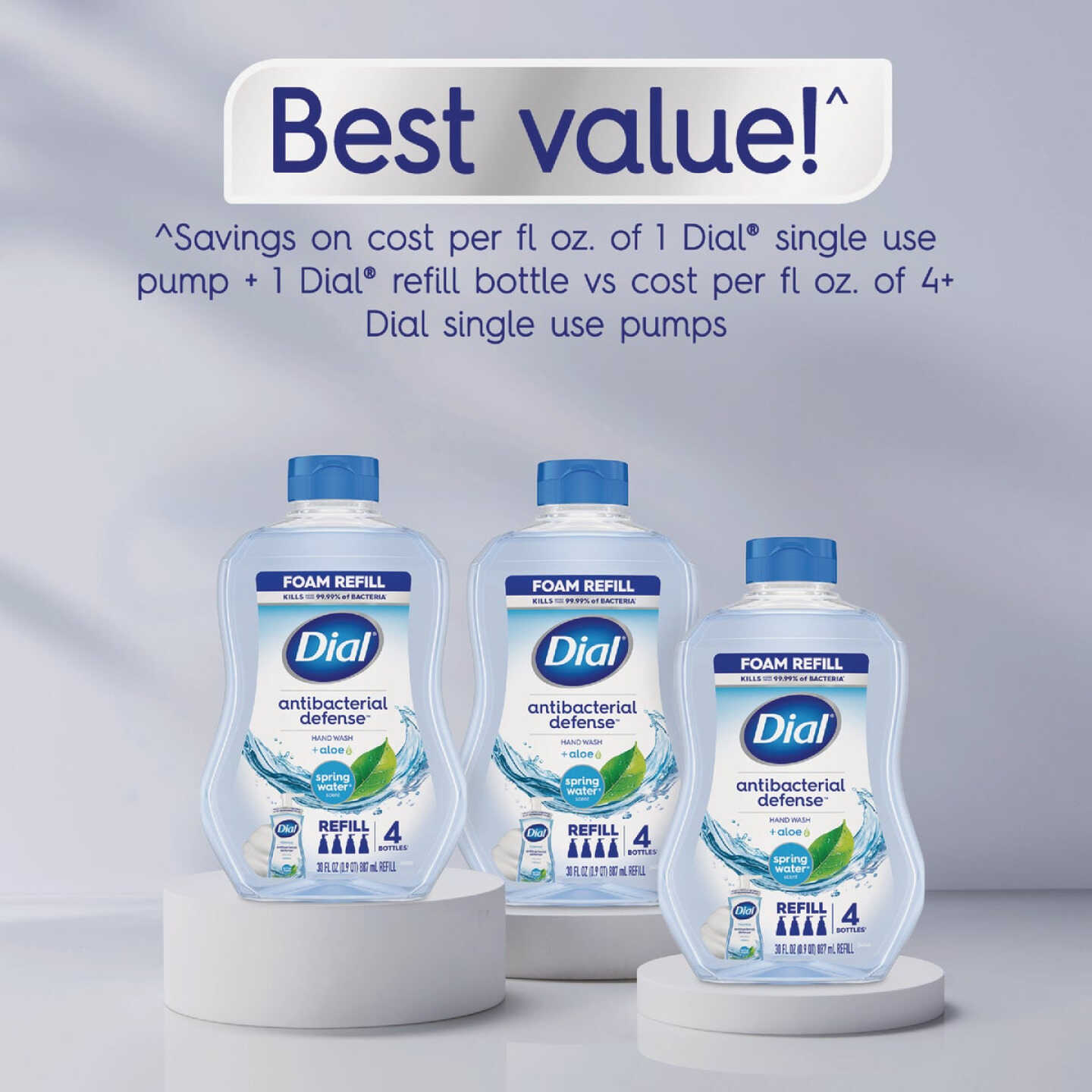 Dial Antibacterial Defense 30 Oz. Spring Water Foaming Hand Wash Refill Image 3