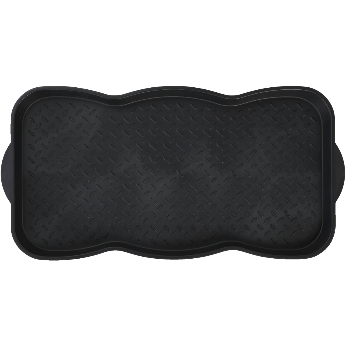 15x30 Black Recycled Plastic Contoured Boot Tray Image 2