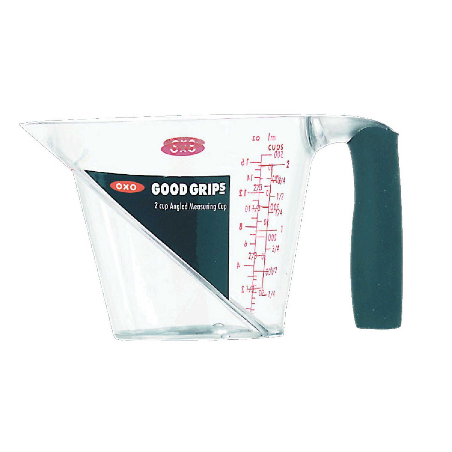 OXO Good Grips 2 Cup Clear Plastic Angled Measuring Cup Image 1
