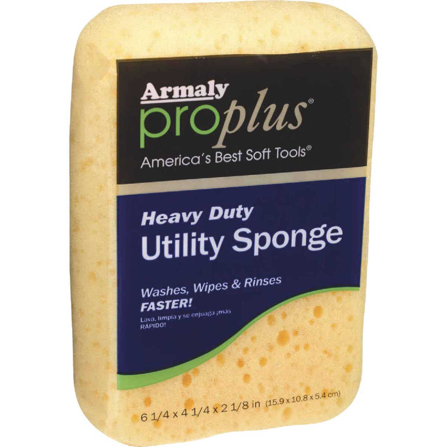 Armaly ProPlus 6.25 In. x 4.25 In. Yellow Heavy Duty Sponge Image 1