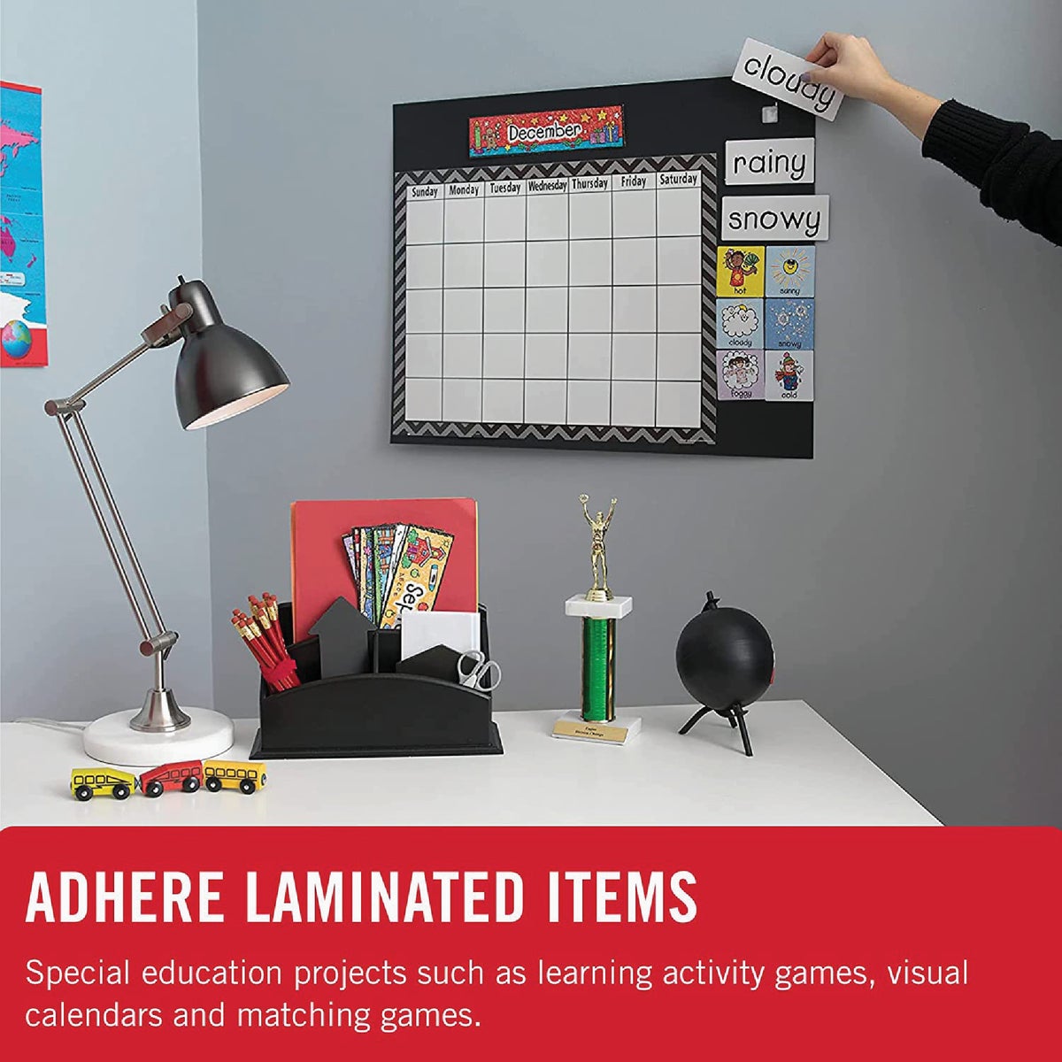 VELCRO Brand 3/4 In. x 3-1/2 In. White Sticky Back Hook & Loop Strips (4 Ct.) Image 2