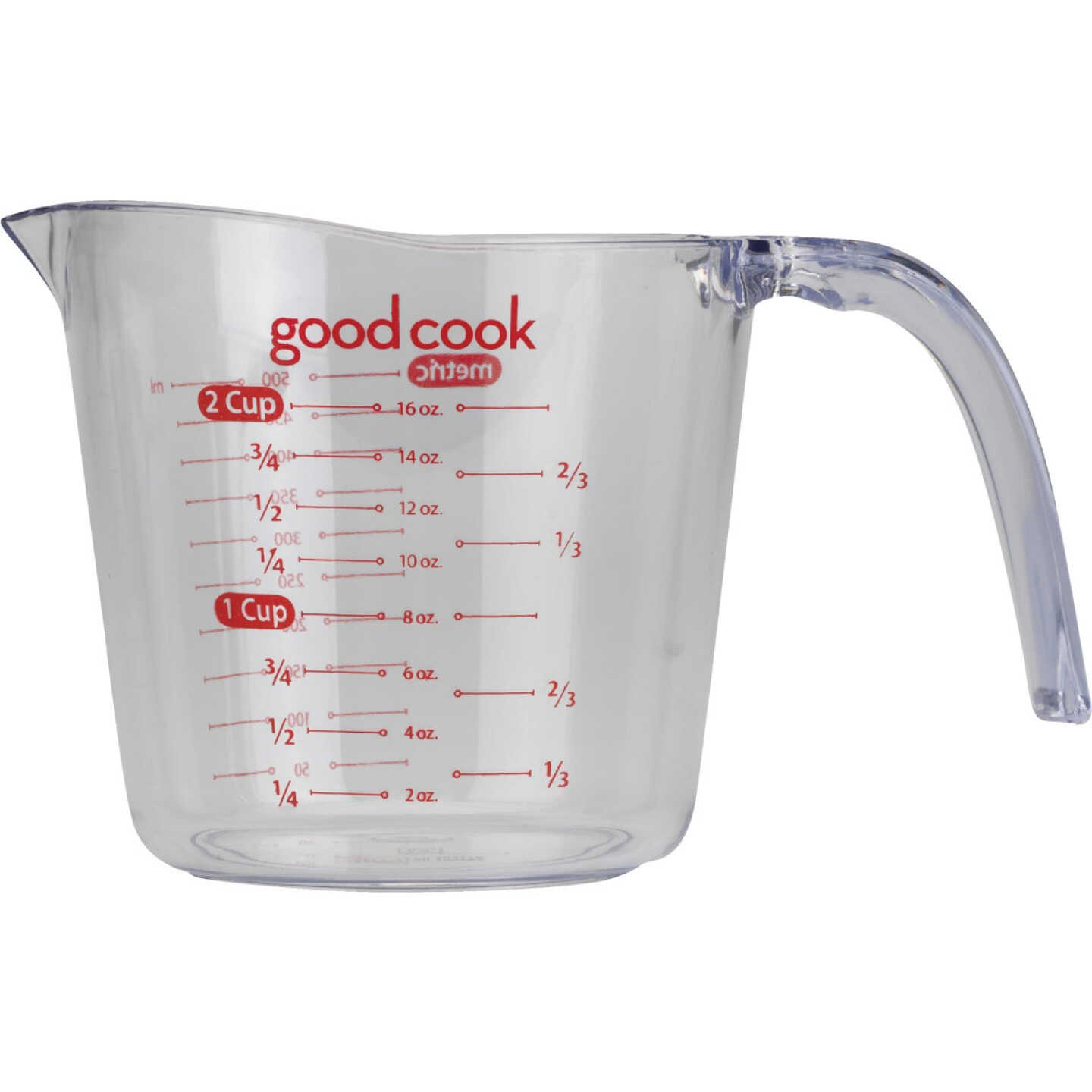 Goodcook 2 Cup Clear Plastic Measuring Cup Image 2
