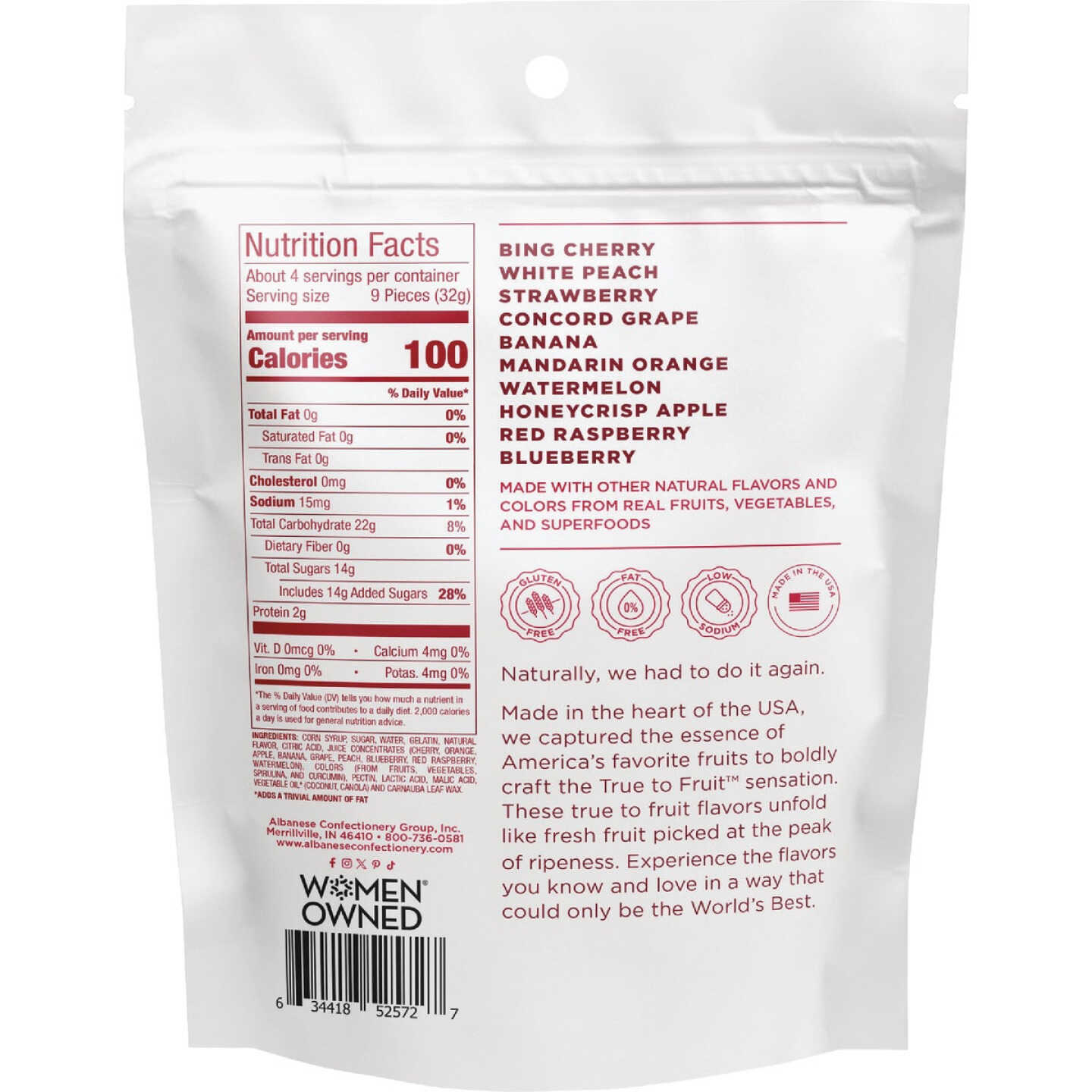 Albanese True to Fruit American Favorite Fruits Gummy Bear Image 5