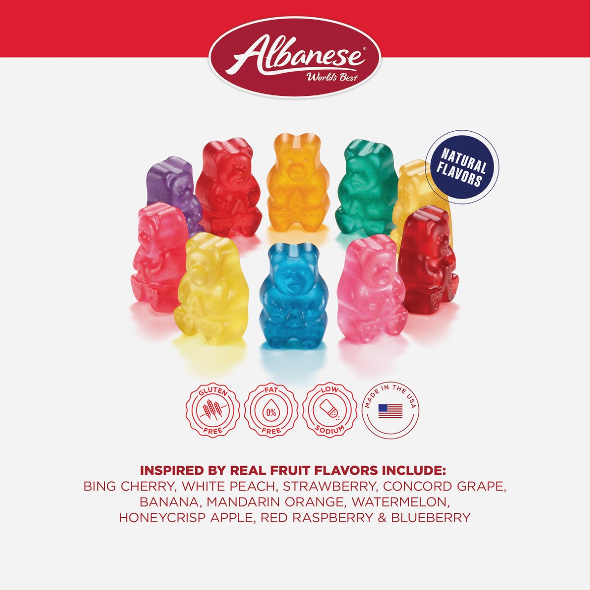 Albanese True to Fruit American Favorite Fruits Gummy Bear Image 2