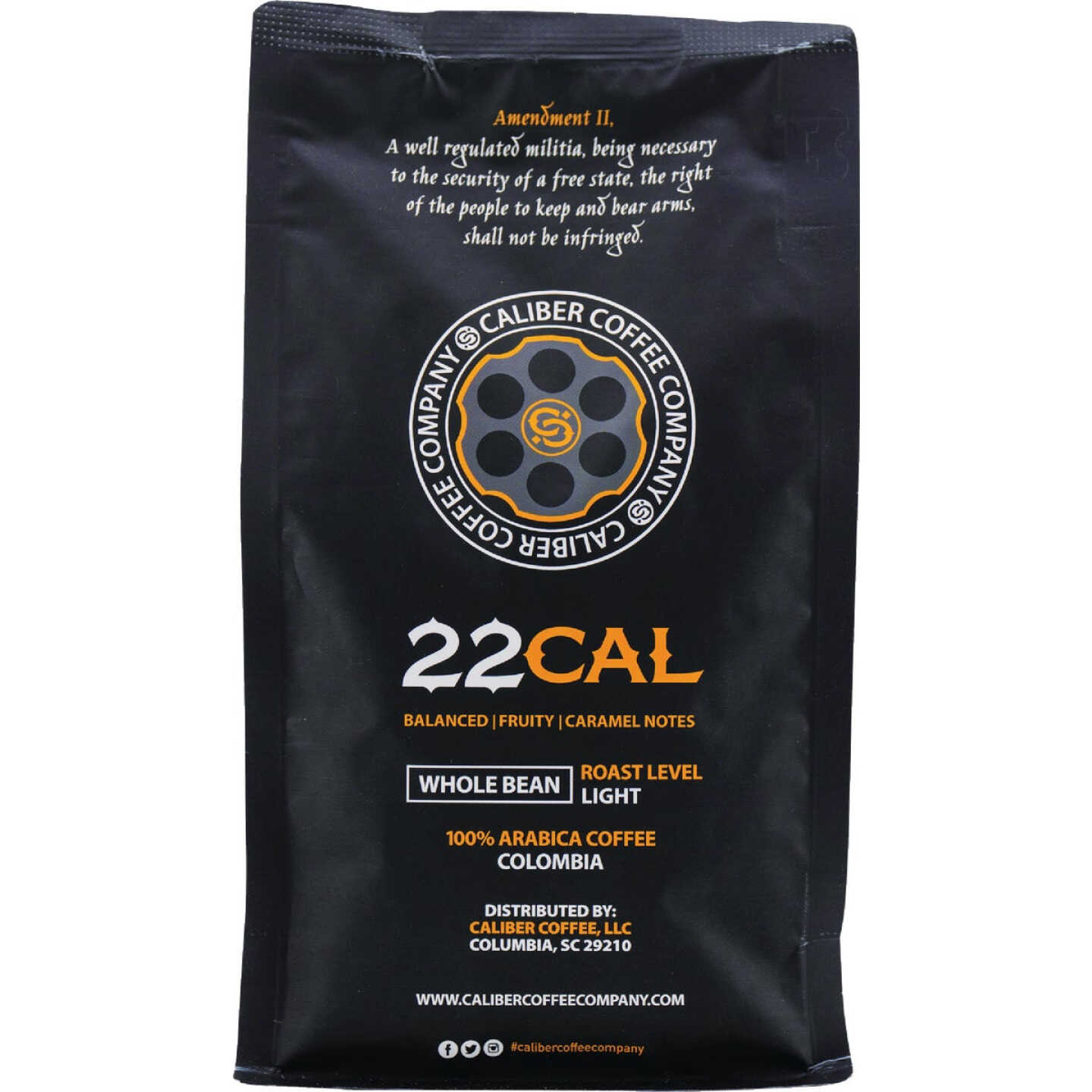 Caliber Coffee .22 Cal Whole Bean Light Roast, 12 Oz. Bag Image 1