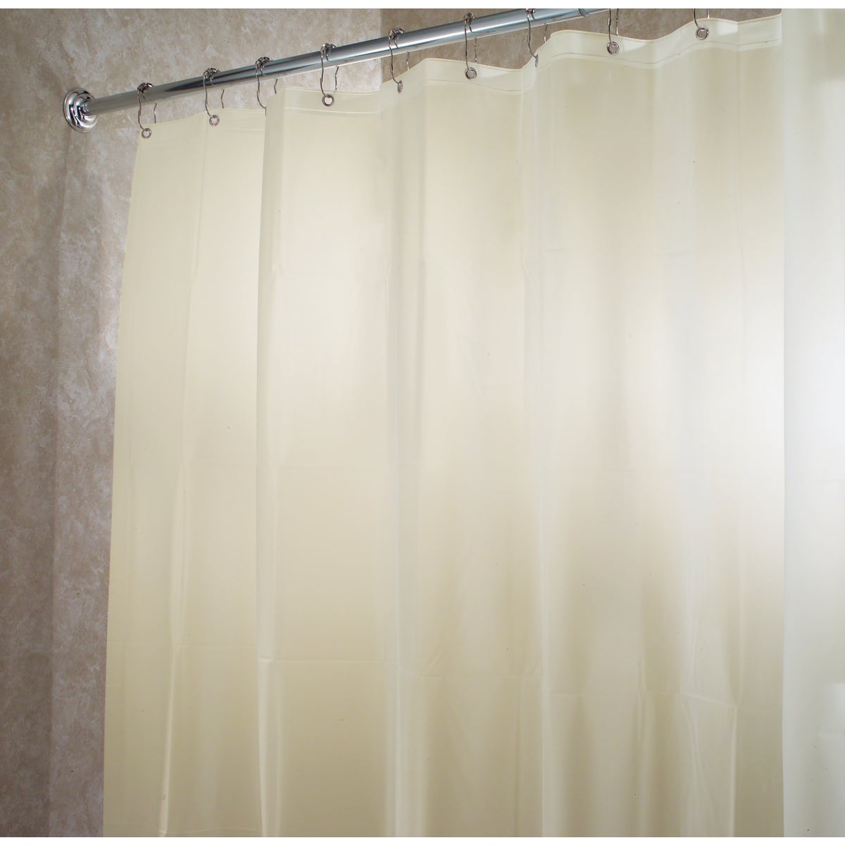iDesign 72 In. x 72 In. Sand EVA Shower Curtain Liner Image 1