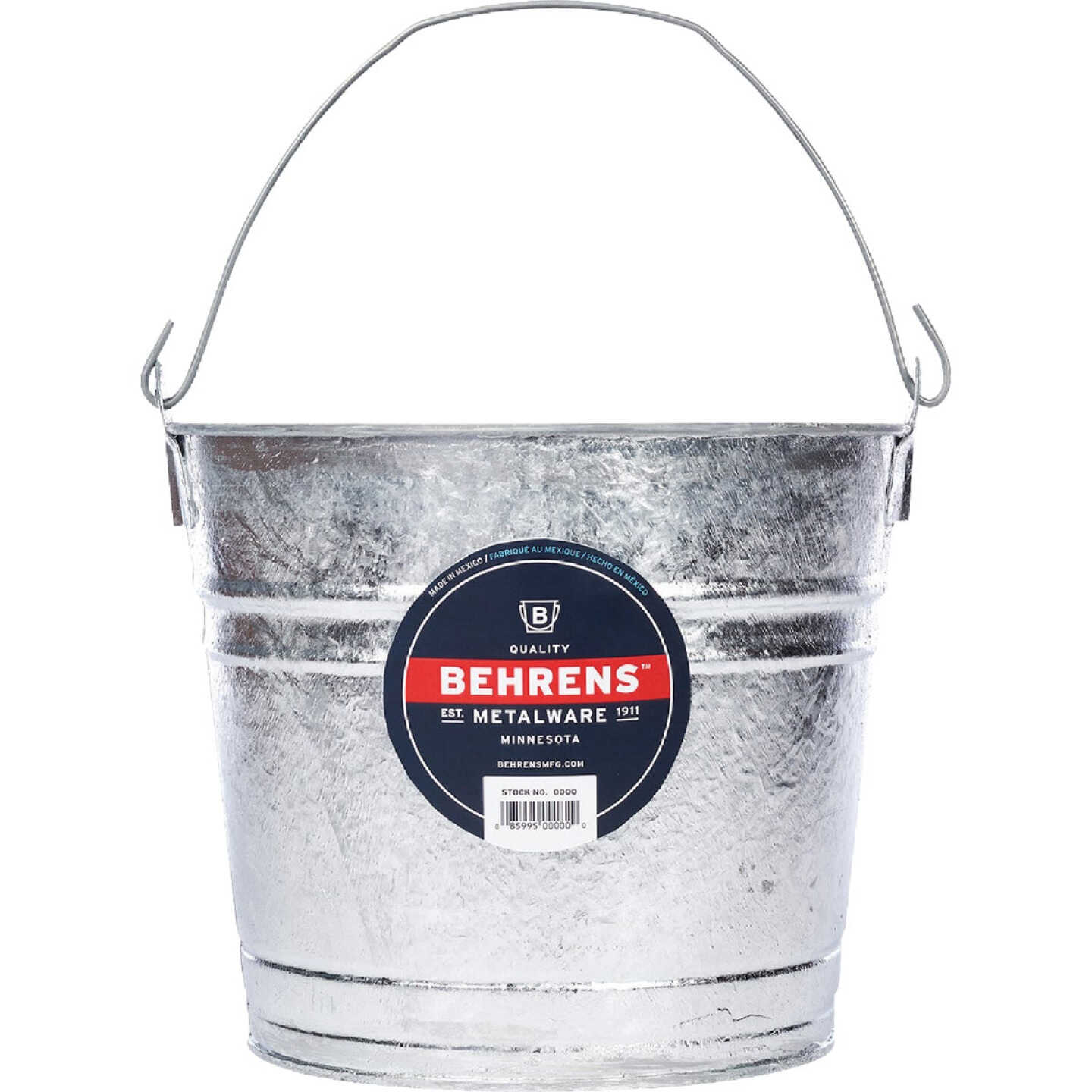 Behrens 10 Qt. Hot-Dipped Steel Pail Image 1