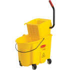 Rubbermaid Commercial WaveBrake 35 Qt. Side Press Combo Mop Bucket Image 1