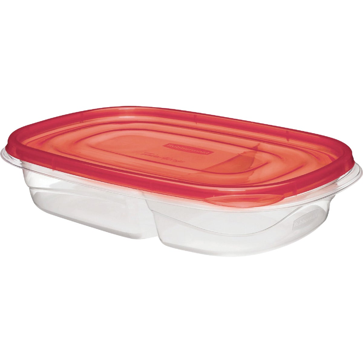 Rubbermaid TakeAlongs 3.7 C. Clear Square Divided Food Storage Container with Lids (3-Pack) Image 2