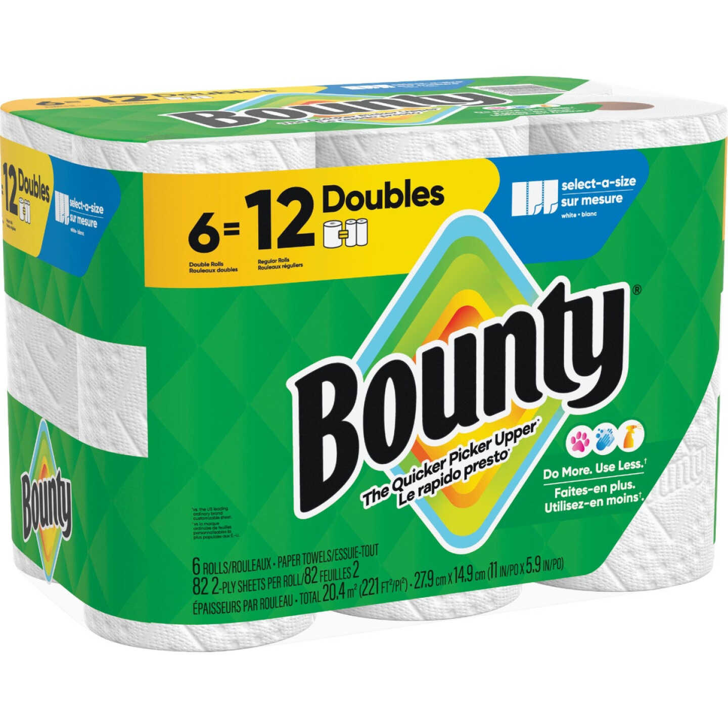 Bounty Select-A-Size Paper Towels, 6 Double Rolls Image 1
