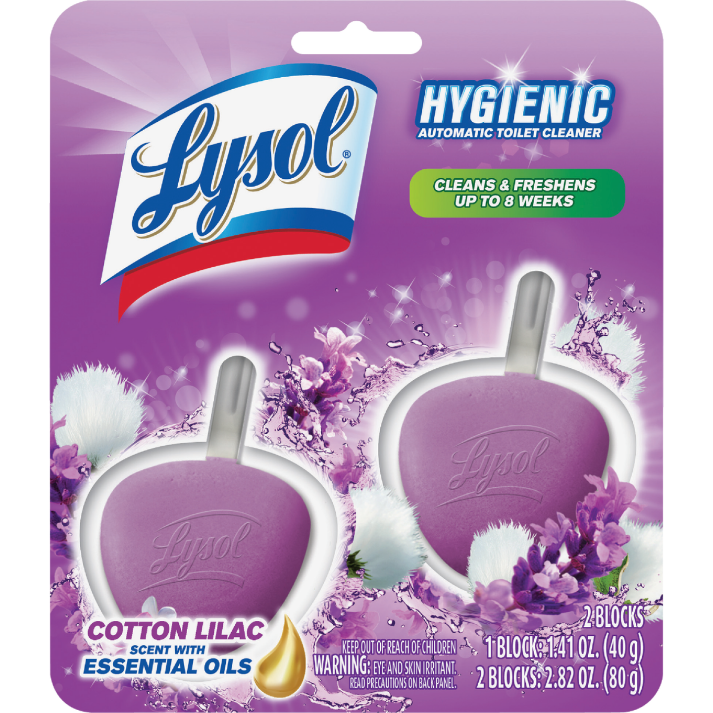 Lysol Cotton Lilac Scent Complete Clean Automatic Toilet Bowl Cleaner (2-Pack) Image 1
