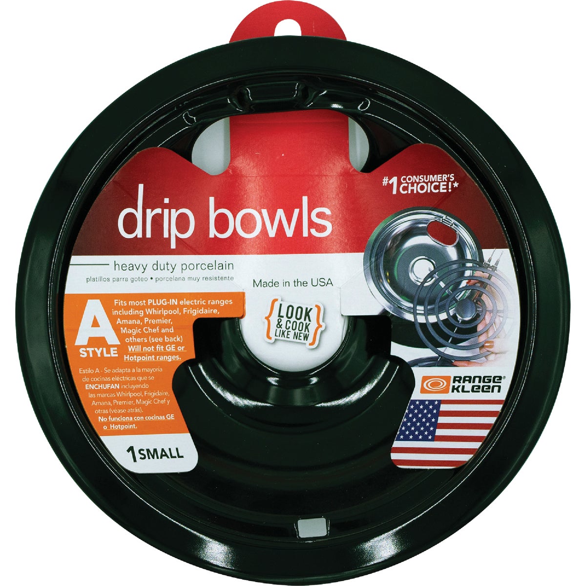 Range Kleen Electric 6" Style A Round Black Drip Pan Image 2