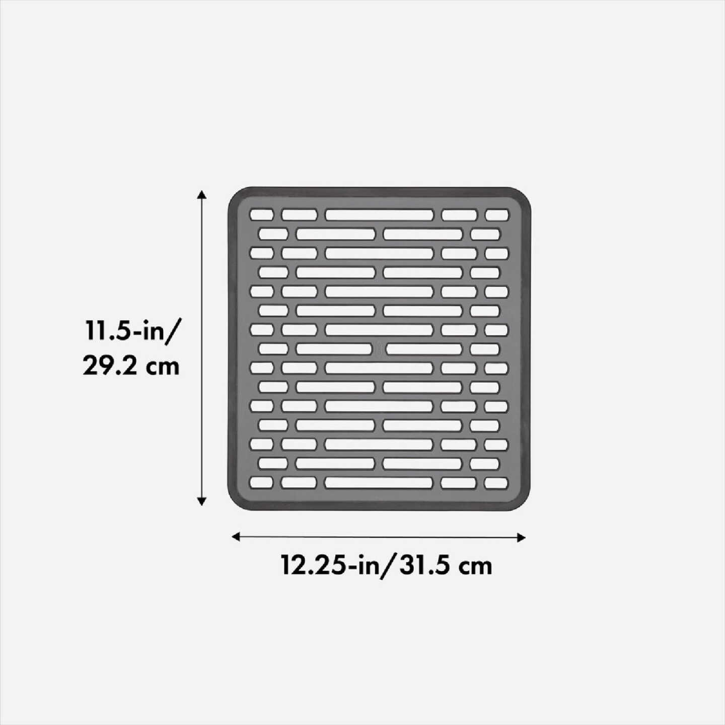 OXO Good Grips 11.5 In. x 12.25 In. Gray Sink Mat Image 4
