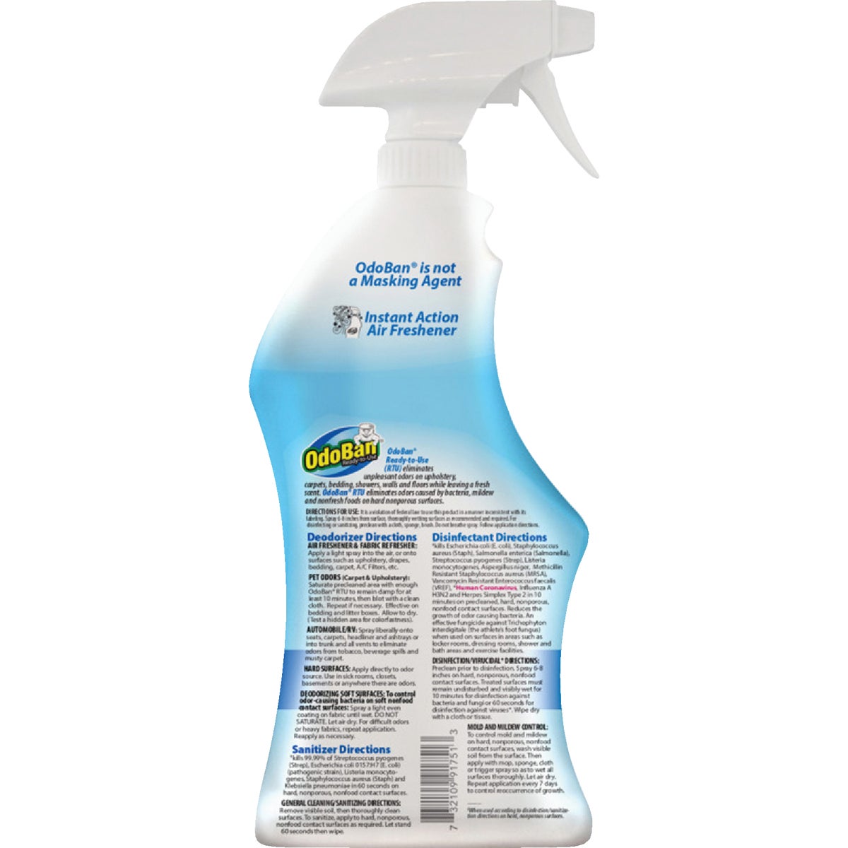 OdoBan 32 Oz. Fresh Linen Multi-Purpose Fabric & Air Freshener Disinfectant Spray Image 3