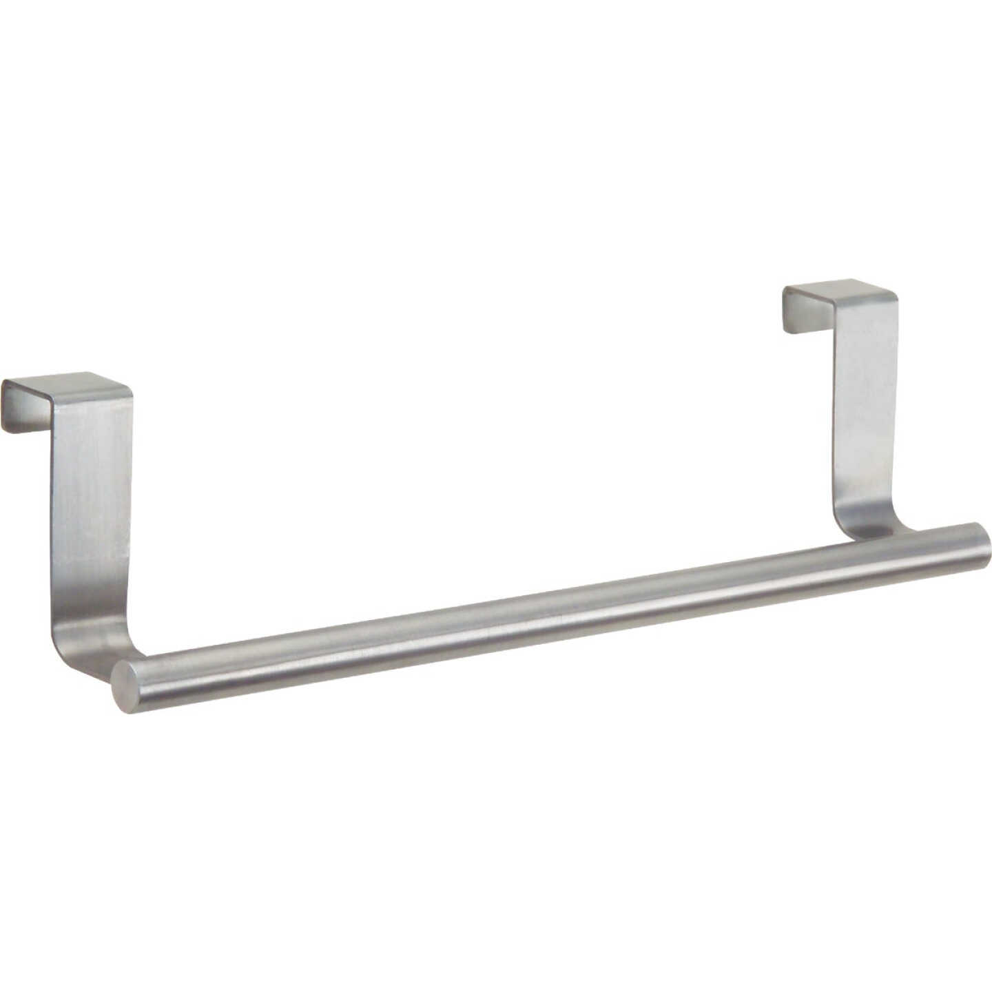 iDesign Zia 9-1/4 in. Brushed Stainless Steel Over The Cabinet Towel Bar Image 1
