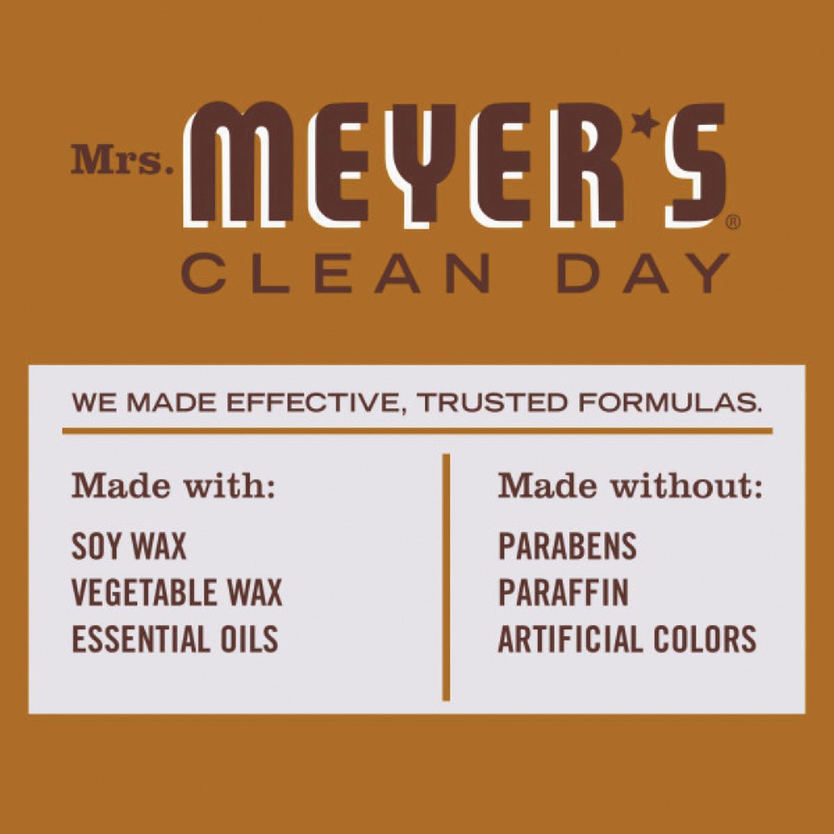 Mrs. Meyer's Clean Day 7.2 Oz. Acorn Spice Large Soy Candle Image 4