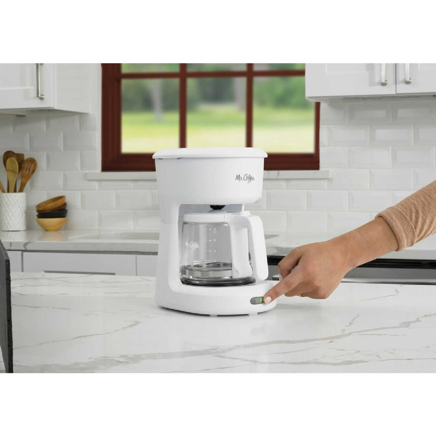 Mr. Coffee 5-Cup White Switch Coffee Maker Image 2