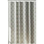 Zenna Home 70 In. x 72 In. Quinn Geometric Sage Green Decorative Fabric Shower Curtain Image 3