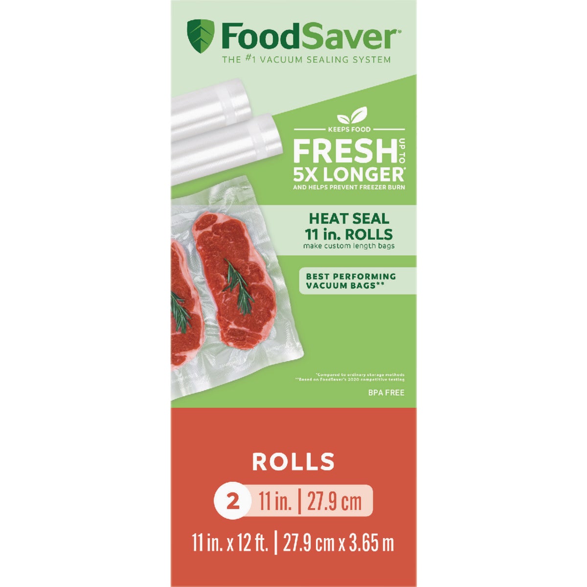 FoodSaver 11 In. x 12 Ft. Vacuum Seal Roll (2-Pack) Image 3