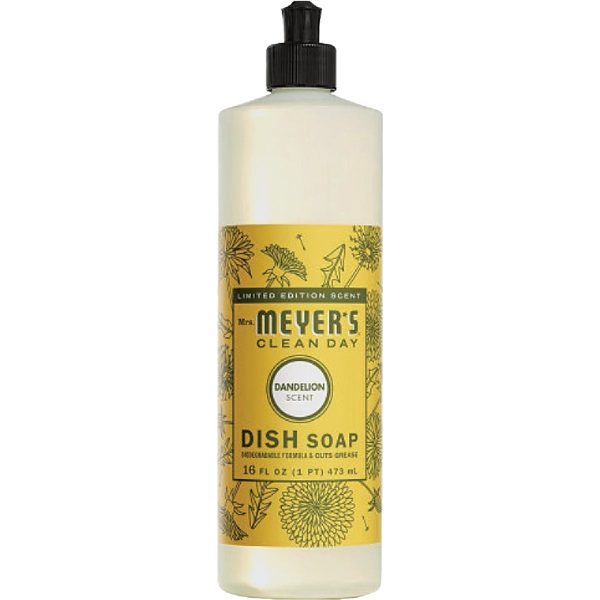 Mrs. Meyer's Clean Day 16 Oz. Dandelion Dish Soap