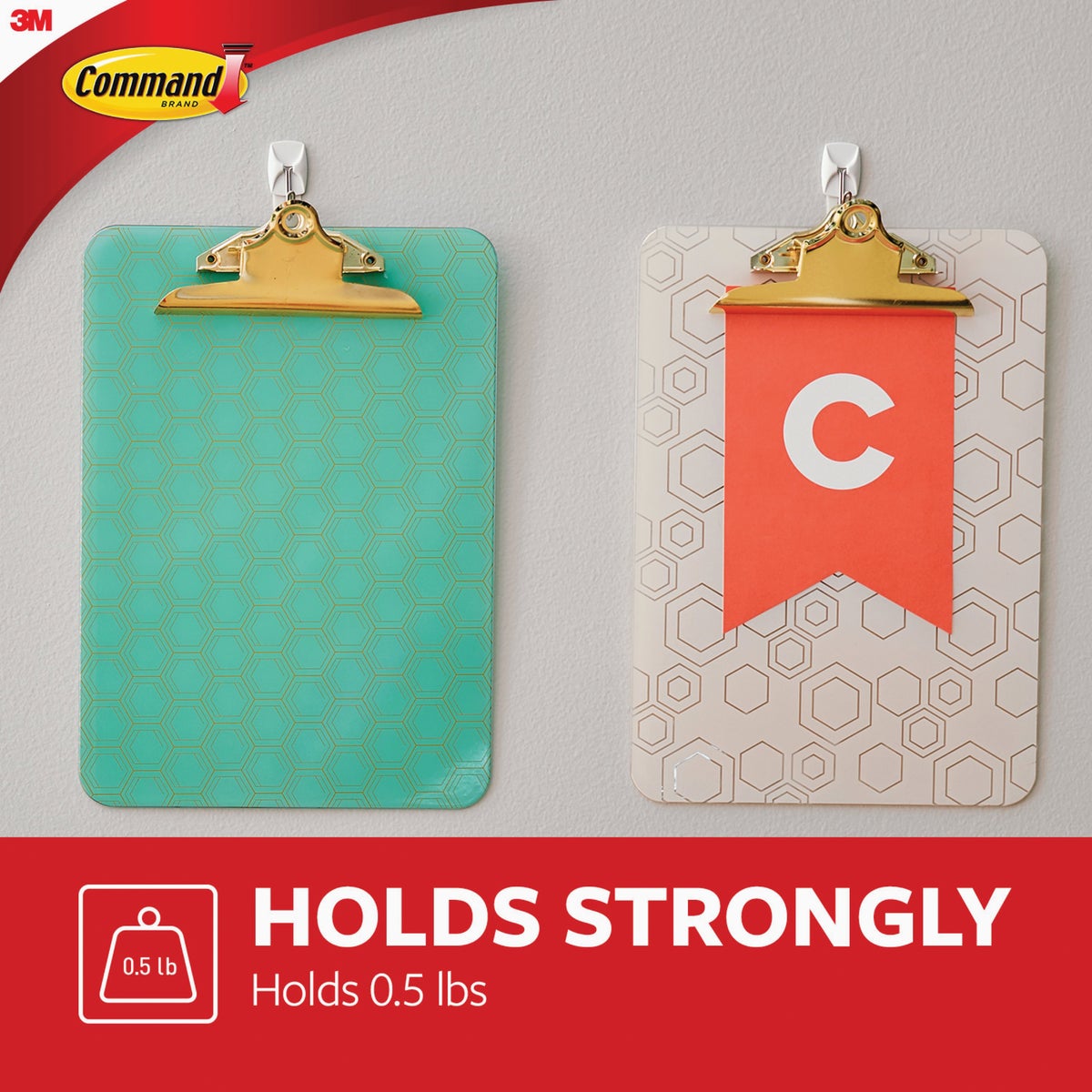 Command Small White Wire Hooks, 3 Hooks, 4 Strips Image 4