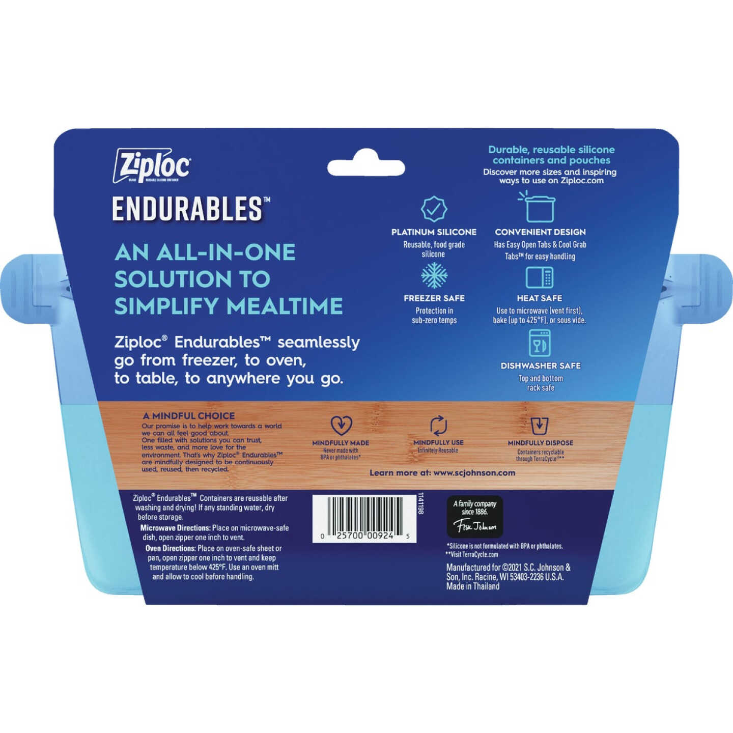 Ziploc Endurables 4-Cup Medium Pouch Food Storage Image 5