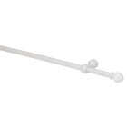 Levolor Button 48 In. 1 In. Single Curtain Rod, White Image 1