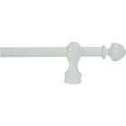 Levolor Button 72 In. 1 In. Single Curtain Rod, White Image 1