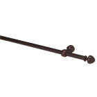 Levolor Button 72 In. 1 In. Single Curtain Rod, Oak Image 1