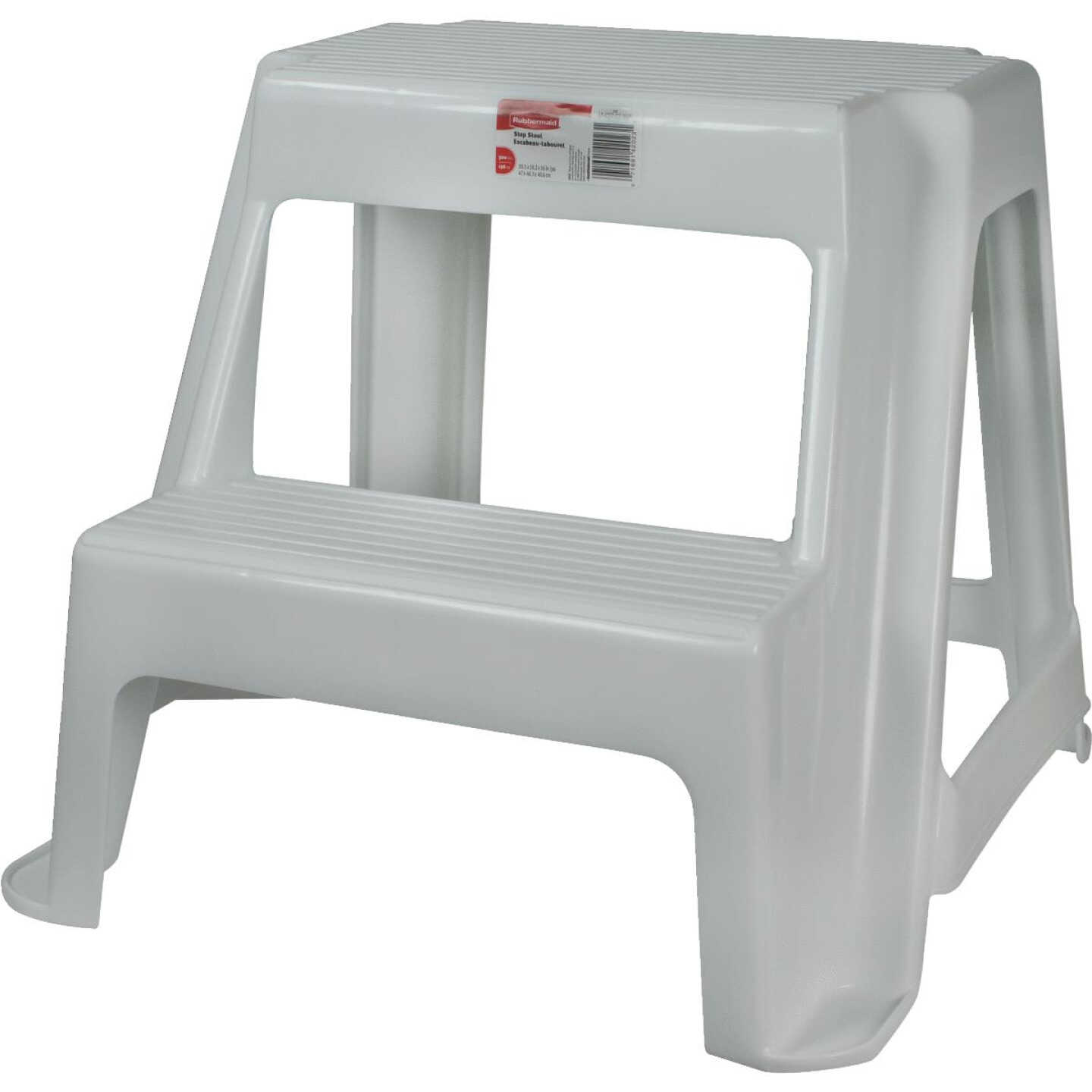 WHITE 2-STEP STOOL Image 1