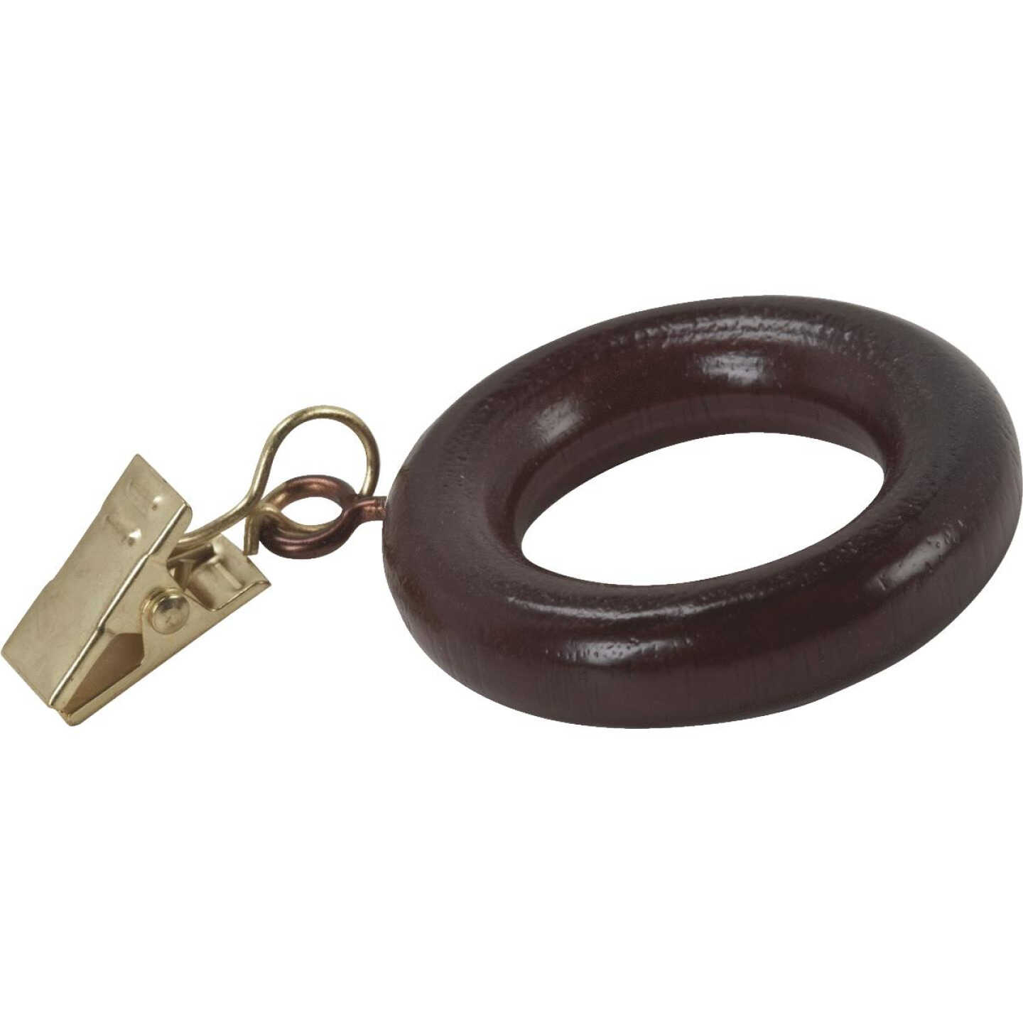 Levolor 1-1/2 In. Clip Curtain Ring, Mahogany (7-Pack) Image 2