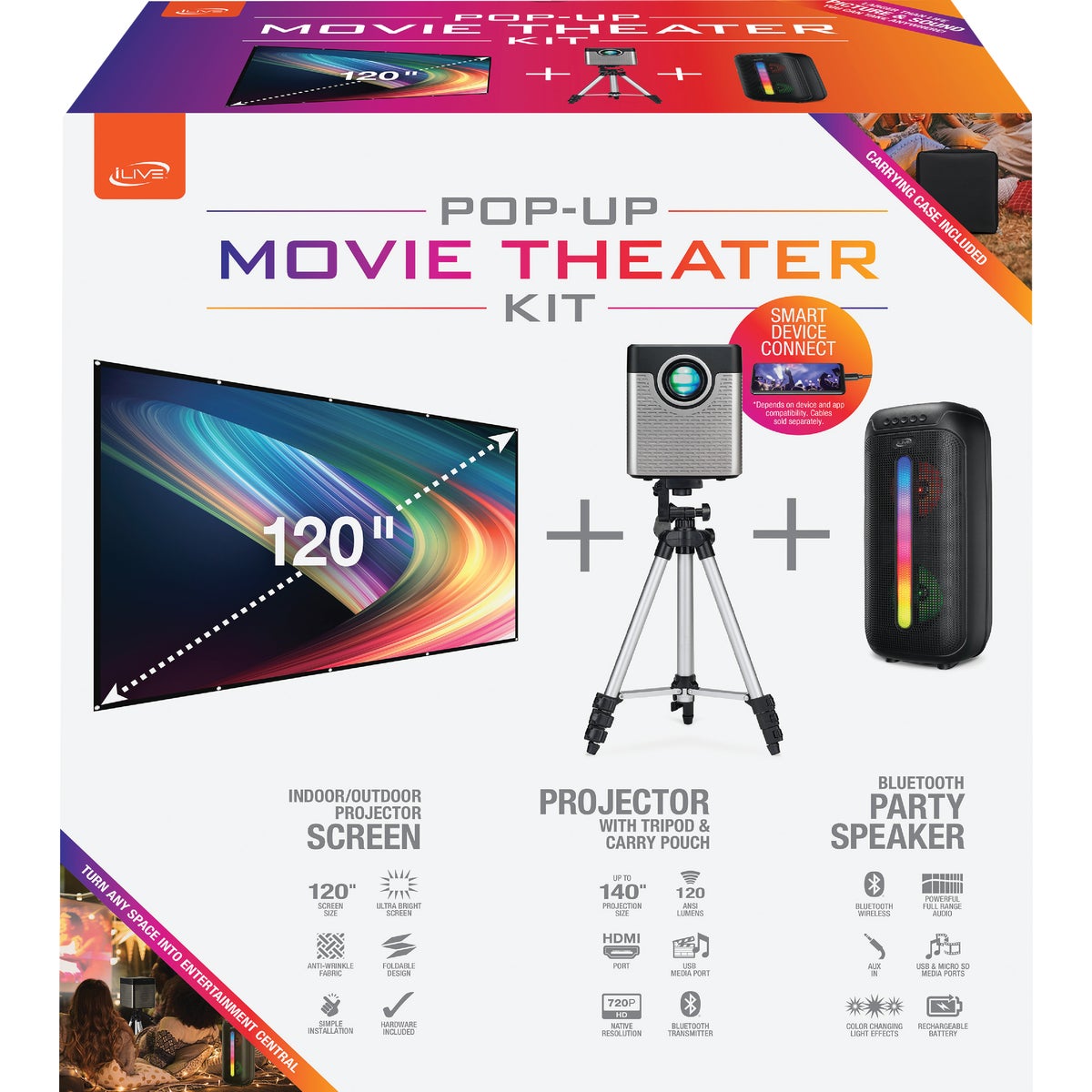 iLive Pop-Up Movie Theater Kit