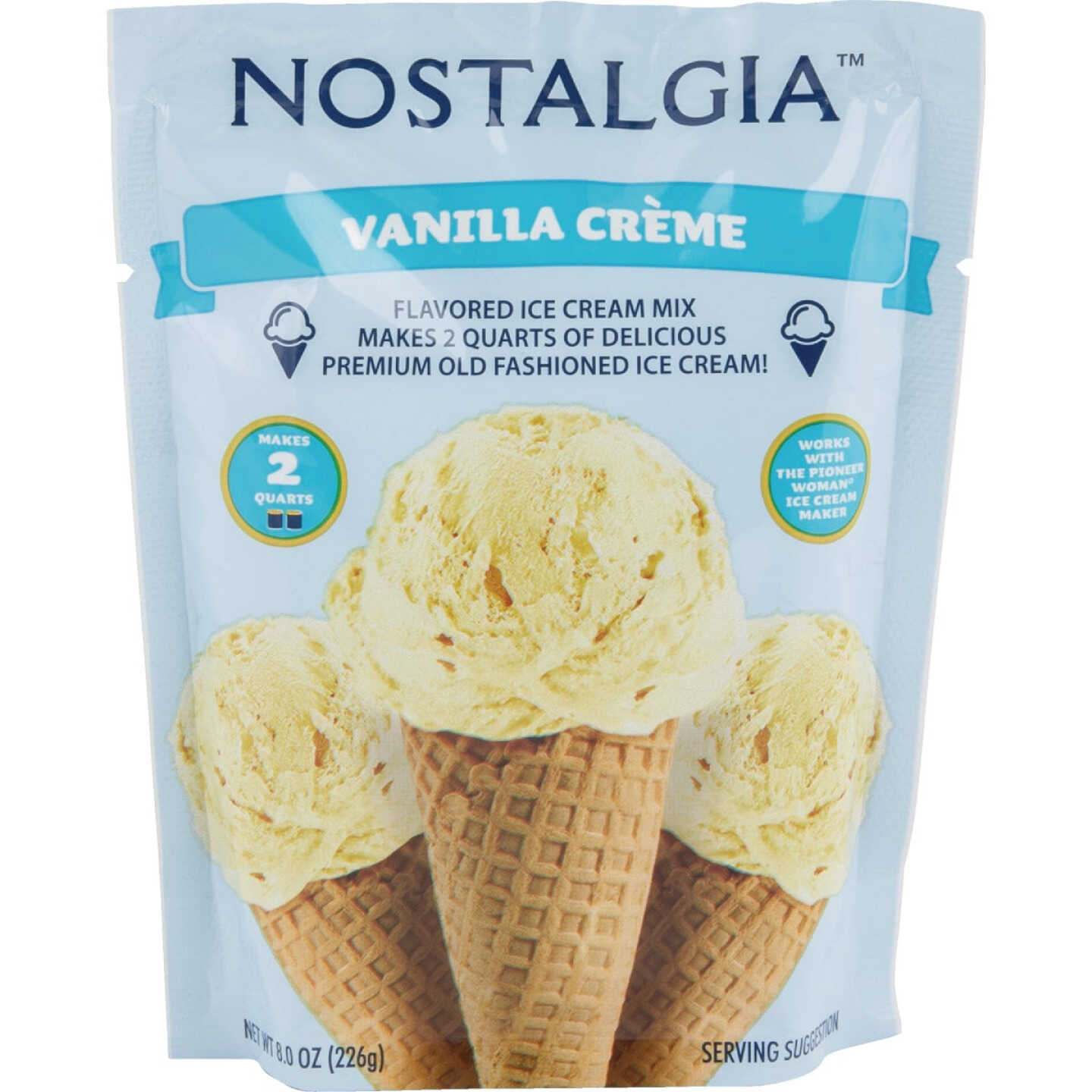 Nostalgia 8 Oz. Vanilla Individual Ice Cream Packet Image 1