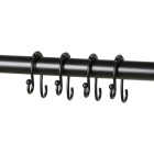 Zenna Home Rustproof Matte Black Double Roller Shower Curtain Hooks (12-Count) Image 4