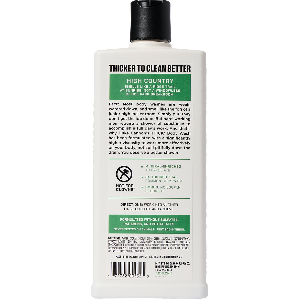 Duke Cannon 18 Oz. High Country Thick Liquid Shower Wash Image 2